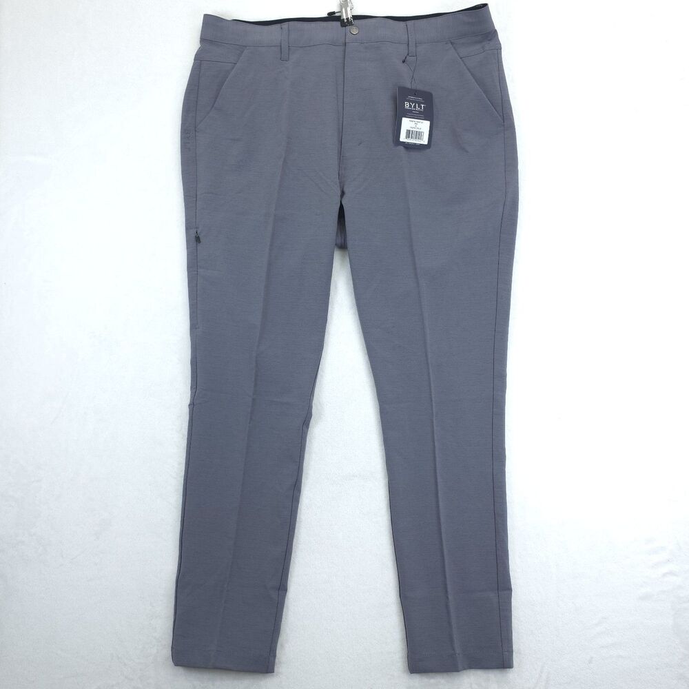 BYLT Premium Basics Kinetic Pant 2.0 Gray Stretch Performance Pants 40x30 NWT